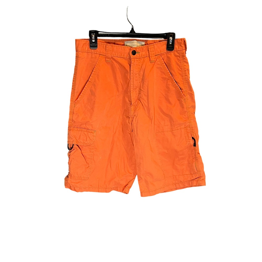 Wrangler Performance Series Mens Orange Cargo Shorts Size 30 60BLWOA Utility